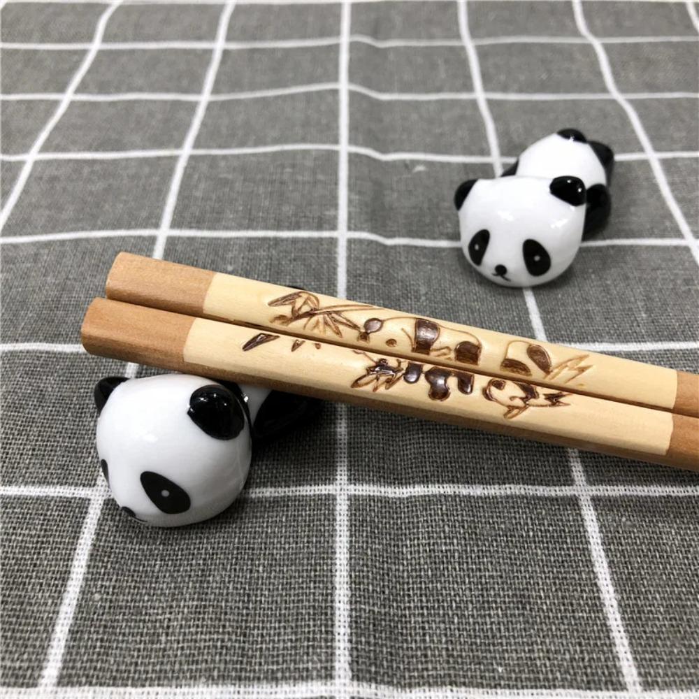 2 Paar mit Essstäbchenablage Panda Essstäbchen Geschenkset Rutschfeste Sushi-Essstäbchen Freund