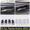 ABS Inner Door Handle Bowl Frame Decoration Cover Trim For Toyota Avalon - Matte / Carbon Fiber Accessories Interior