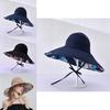 Sun Protection Hat For Women With Leaf Pattern Summer Wide Brim Cap For Beach And Outdoor Activities