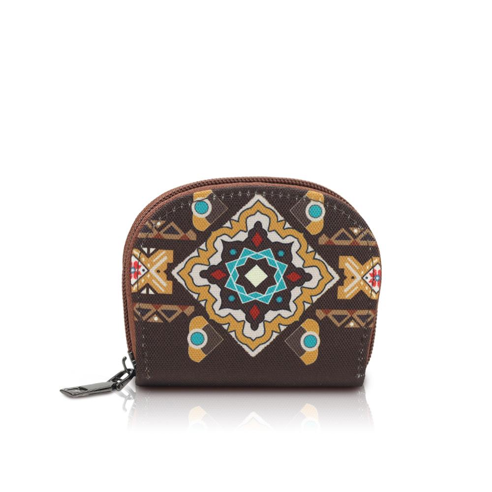 Bohemian Ethnic Style Wallet Card Case Function Anti-demagnetization and Waterproof Coin Purse