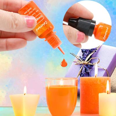 Yousheng 10ml Vela Corante À Prova de Vazamento Altamente Concentrado Aromaterapia Cor Essência Sabão Pigmento Tonificante Cera de Soja Parafina Corante Corante para Casa