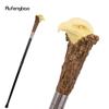 Yellow Resin Eagle Head Tree Root Walking Cane Fashion Decorative Steel Stick Gentleman Elegant Cosplay Cane Knob Crosier 94cm