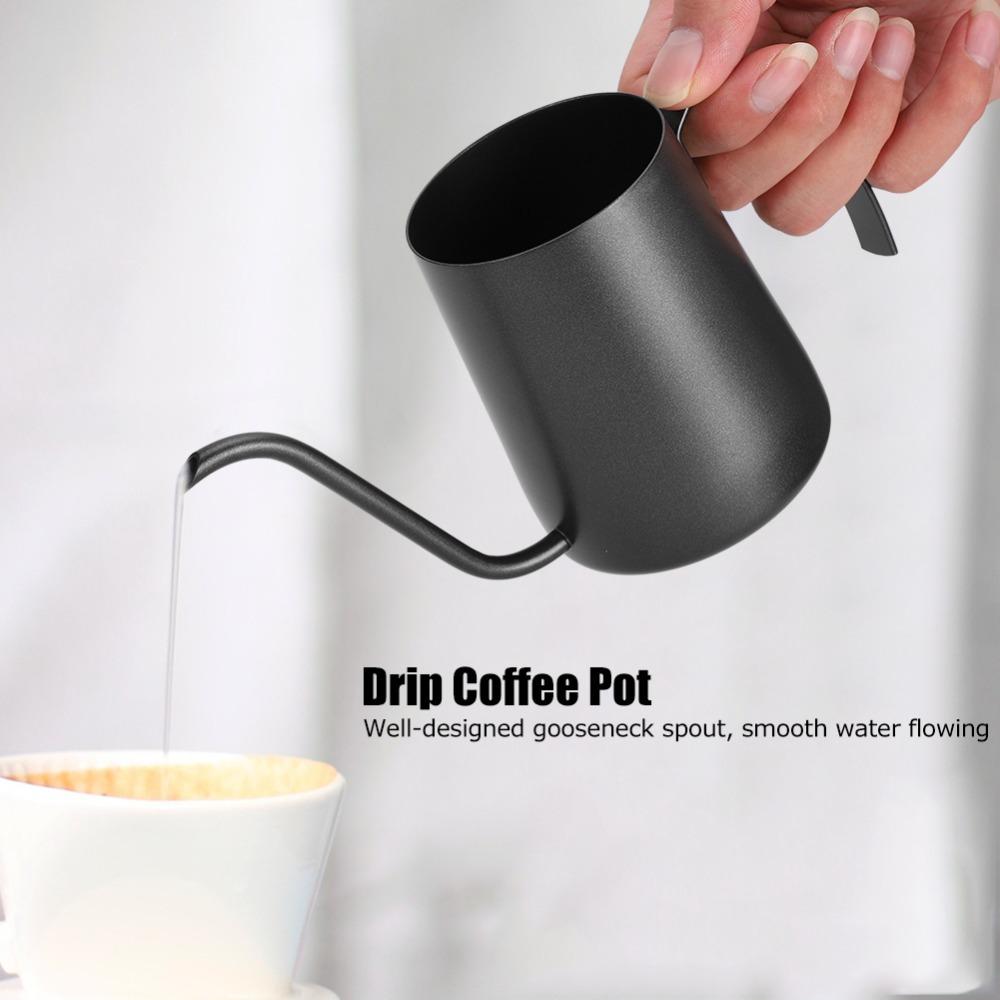 Fine Pointed Spout Gooseneck Coffee Kettle NonStick Coating Pour Over Kettle  Coffee Making