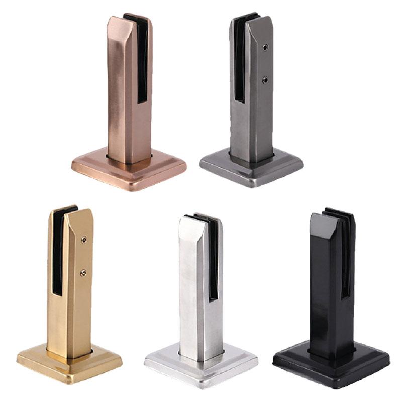 304 Stainless Steel Floor Mount Glass Clip Floor Window Durable Minimalist