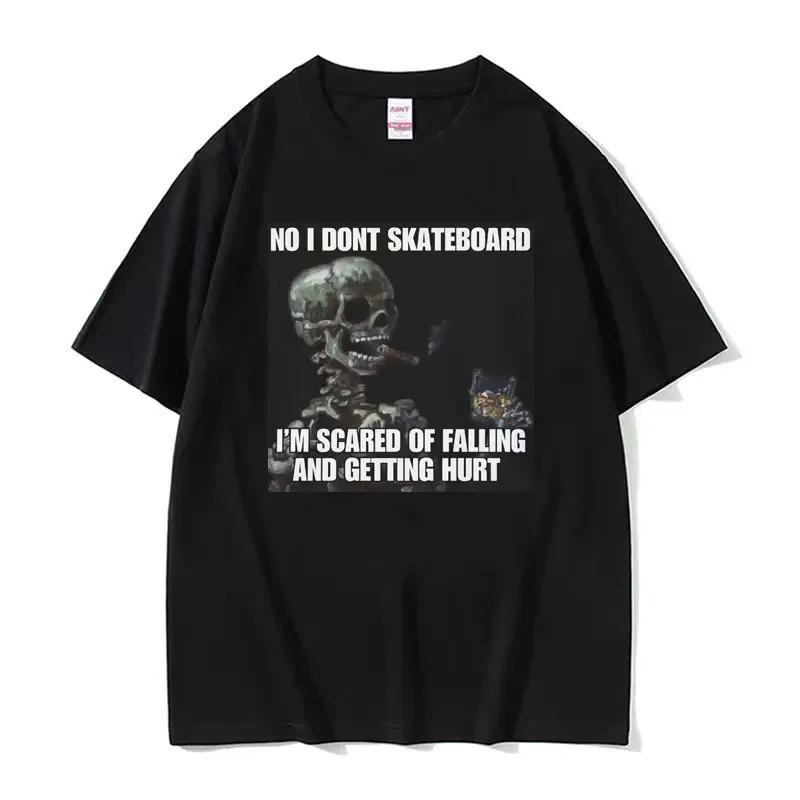 Autistic Funny Skeleton Meme Graphic T Shirt Fashion Gothic Retro T Shirts Male ONeck Oversized Short Sleeve Tshirt Unisex