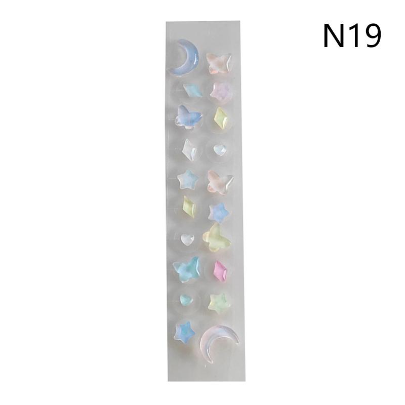 20 Patches Heart Butterfly Bow  Ear Point Stickers Ear Pressure Stick Acupuncture Magnetic Beads Auricular Ear Sticker