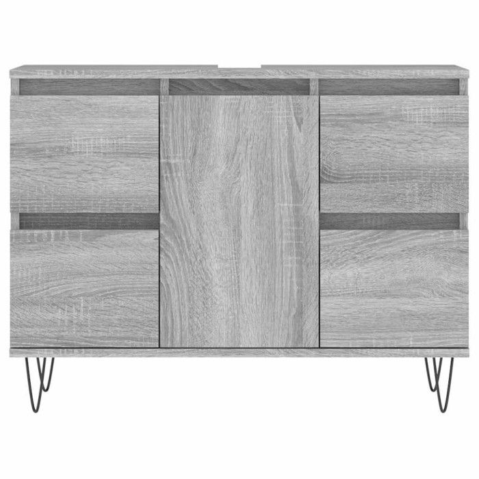 VidaXL Armoire salle de bain sonoma gris 80x33x60 cm bois d'ingénierie 831658