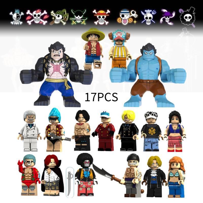 One Piece Pirate King Collectible Toy Set Shanks Whitebeard Ace Sabo Nightmare Luffy And Monkey D. Luffy Building Blocks