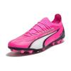 Puma Ultra Ultimate Comfortable Versatile Mg (Rubber Short Stud) Football Shoes Unisex Football Shoes Pink Black White 107749-01