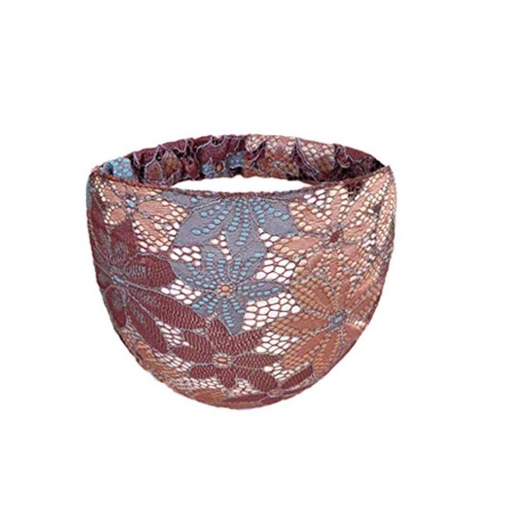 Hair Hoop Mesh Flower Headband Non Slip Wide Side Head Wrap Fashion Lace Hairbands  Mother