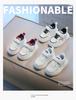 Kids Leather Sneakers Soft Sole White Shoes Boys Girls Spring Autumn Casual Trainers For 1-6 Years Old Toddlers