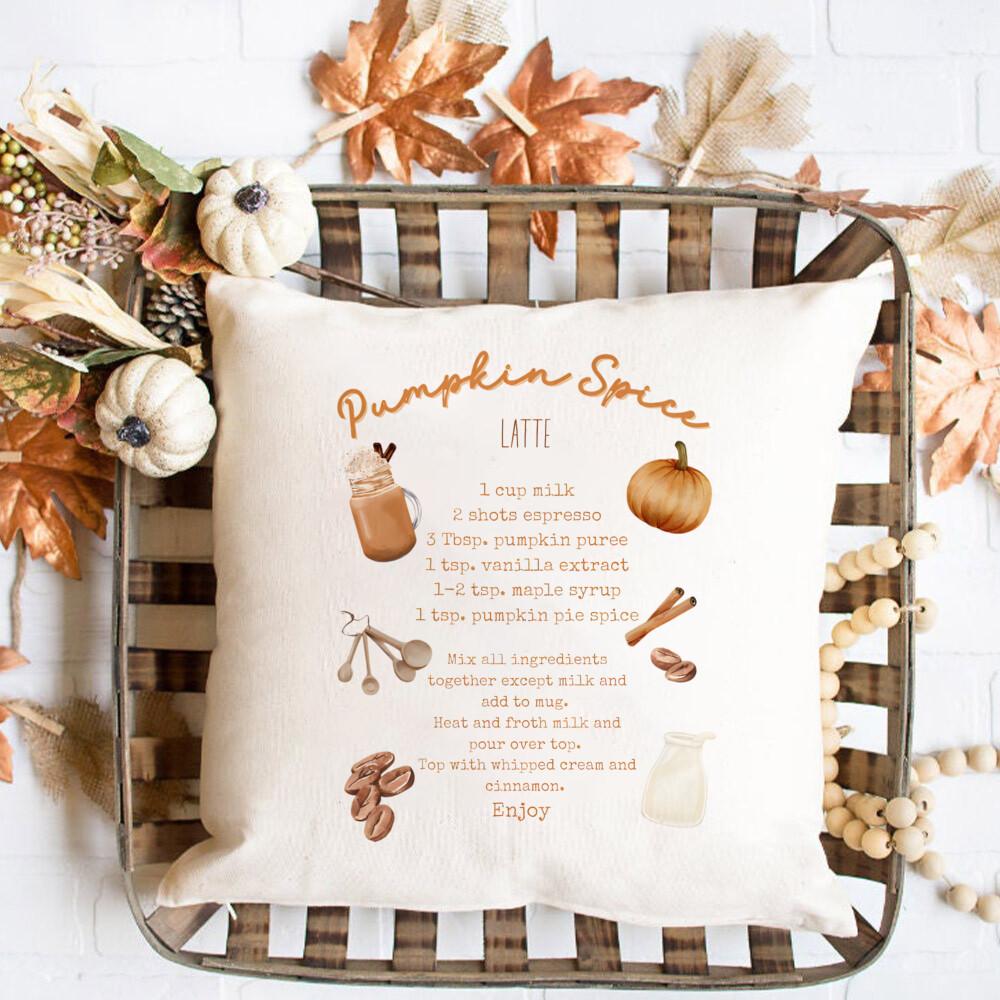 Farmhouse Pumpkin spice Cushion cover Fall Print Art Cushion Pumpkin Art pillowcase Pumpkin Patch Home Decor Cushion