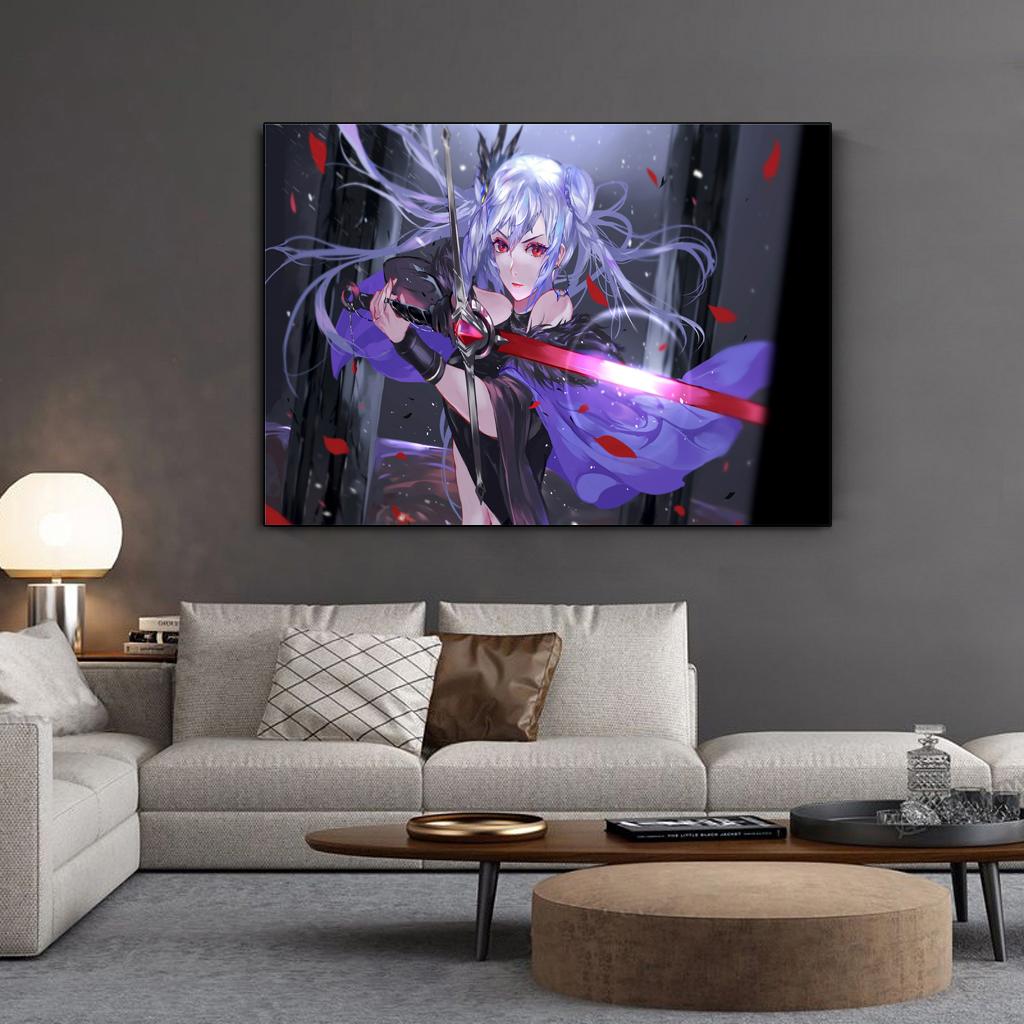 HD Beauty Anime Game Fantasy Girl HD Prints Canvas Wall Art Painting Modular Pictures Home Decoration Poster Living Room No Frame