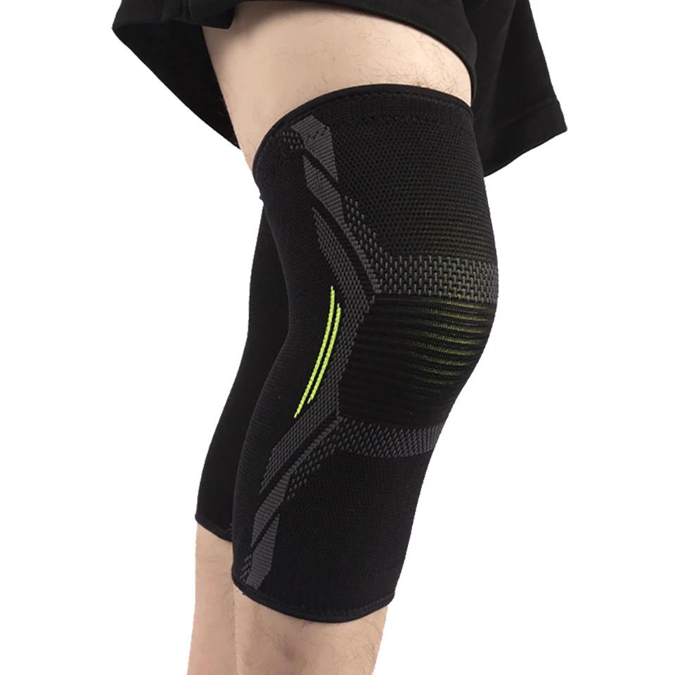 1Pcs Knitted Nylon Sports Knee Pad Warm Cold-Proof Sleeve for Running Basketball Skipping Rope Riding Protective Gear