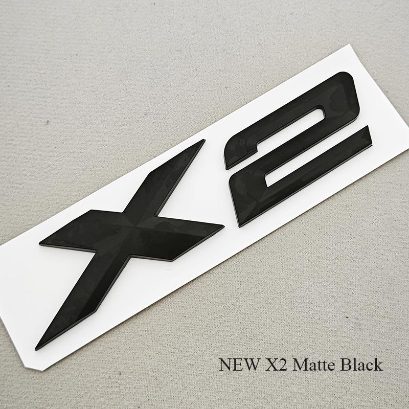 3D ABS Chrom Schwarz Auto Styling Heckklappe Emblem Logo X2 X4 Emblem Buchstaben Aufkleber für BMW X2 X4 F39 G02 Außenzubehör