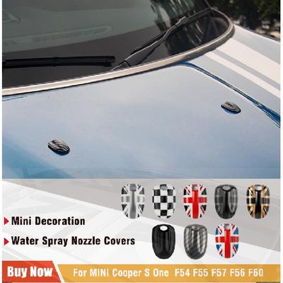 Union Jack araba sileceği su püskürtme memesi kapakları MINI Cooper S One Countryman Clubman F54 F55 F57 F56 F60