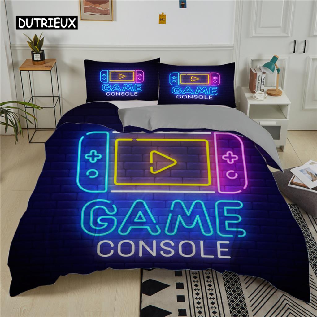 3D Printed Bedding Set Unisex Adults Teens Game Queen King Single Duvet Cover With Pillowcase Bedclothes