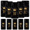 Crown Letter A To Z Phone Case For OnePlus 15 13 12 11 10 Pro 13T 13R 12R 9 8T 8 7 7T 9R Nord 2T CE 2 3 4 5G Soft Cover
