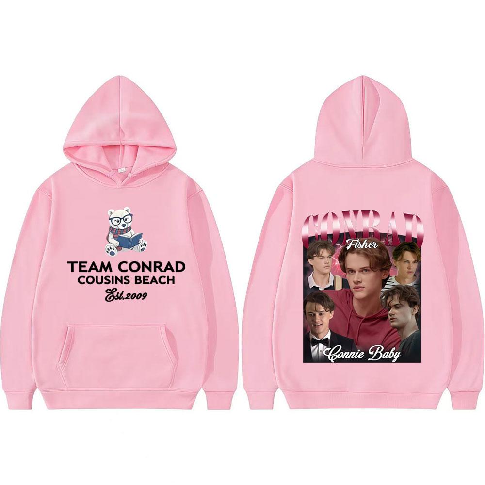 Team Conrad Cousins Beach Sweatshirt I Turned Pretty Movie Y2k Conrad Fisher Hoodies Men Women Oversized Loose Hoodie Streetwear