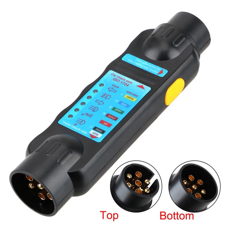 12V 7 Pin Car Towing Light Tester Trailer Plug Socket Diagnostic Tools Caravan Towing Tow Bar Light Wiring Test Accessories