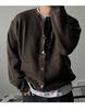 Men's High-End Woolen Cardigan - Round Neck, Autumn/Winter Casual Knitwear