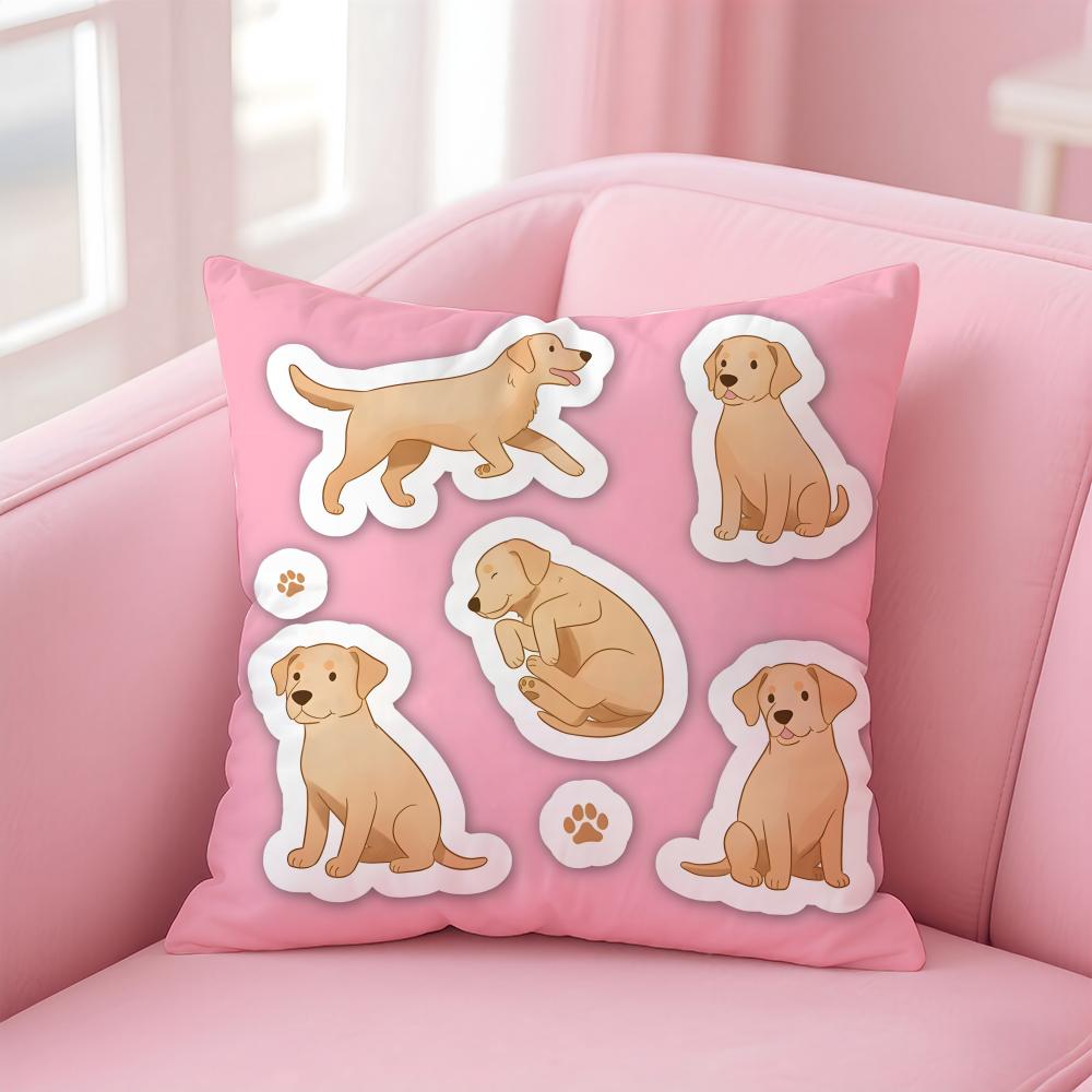 NICE CUTE Pembroke Welsh Corgi Dog Cushion Cover Pillow Case Soft Friendly Fabric  Concealed Zipper