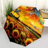 1pc Sunflower Field Automatic Folding Umbrella, Portable 3-Fold Design, 8-Bone Iron Frame Outdoor Umbrella, Ideal Gift for Fans, Travelers, Daily Use,
