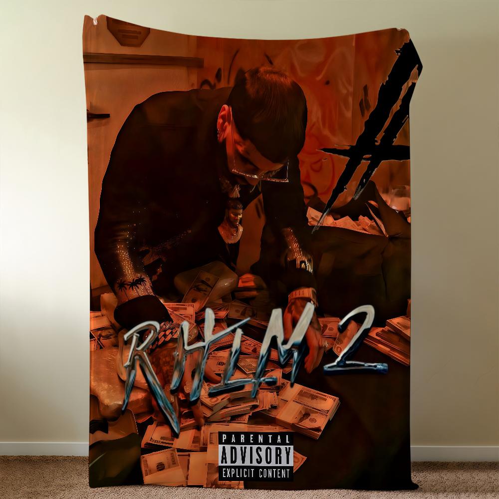 A-AnuelS-ES AA Puerto Rican Rapper Blanket Throw Super Cosy Plush Living Room Sofa Couch Childish Birthday Gifts 75x90cm