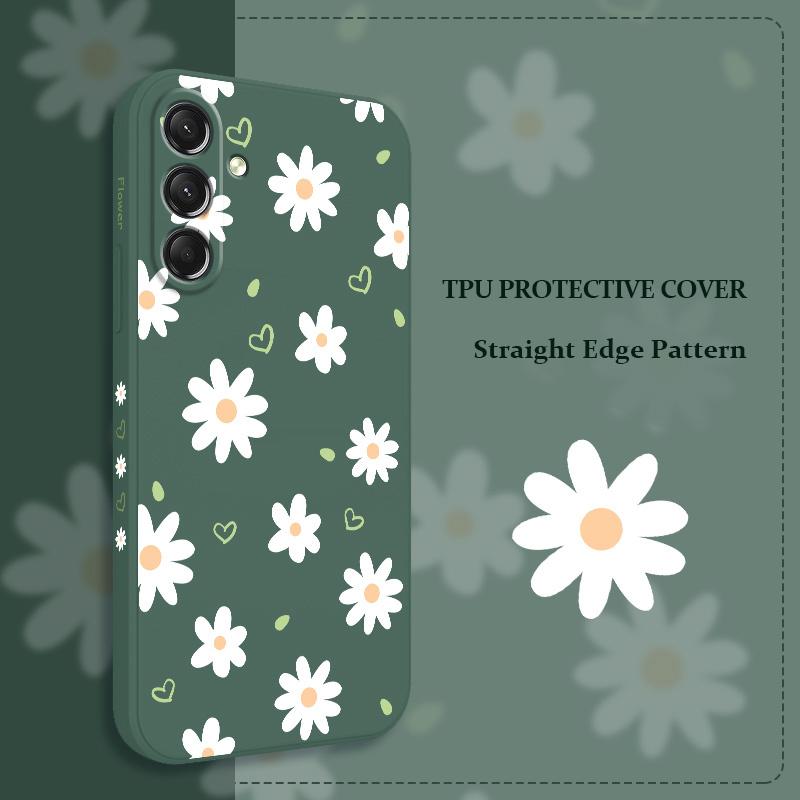 Tender Daisy Phone Case For Samsung Galaxy A37 A57 Liquid Silicone Cover