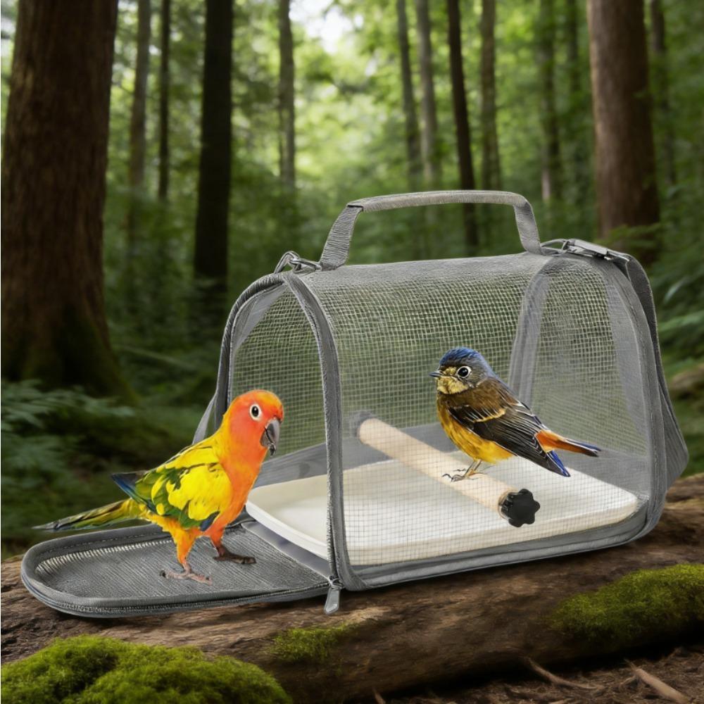 Portable Parrot Carrier Bag Breathable Travel Cage for Sun Conure Cockatiel Pigeon Small Birds124