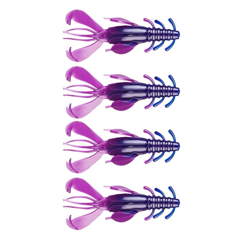 Soft Baits Crawfish Lures Artificial Fishing Baits Lure 10cm 10g Shrimp Swimbait Fishing Tackle 4pcs