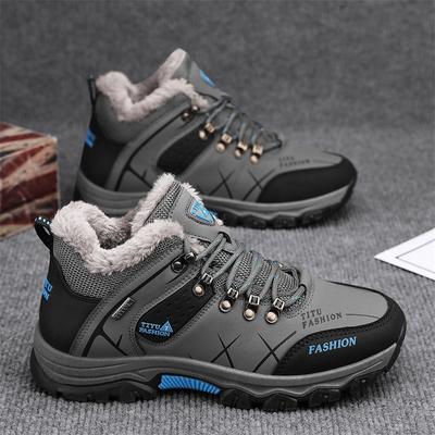Mode Herren Plüsch Sneaker Winter Warmhalten Schneeschuhe für Herren Plateau Walking Sportschuhe
