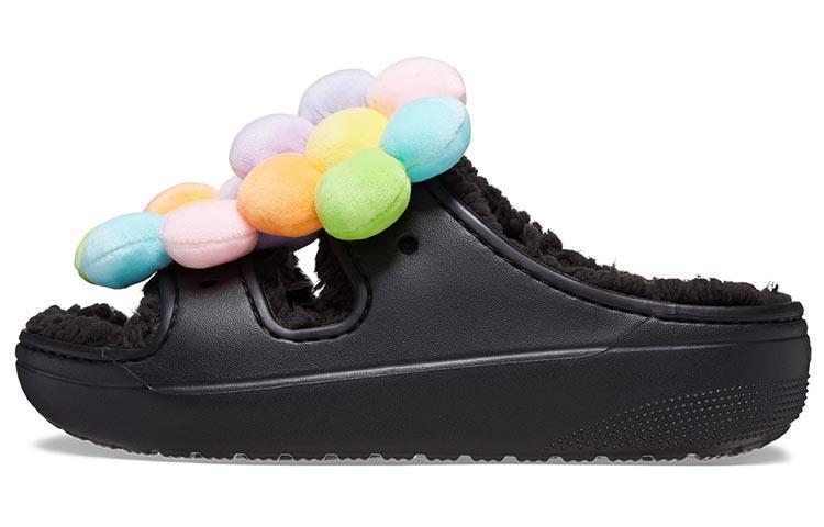 Crocs Classic Cozy Daisy Clogs  Black Multi  Women s 209240-001 36-37