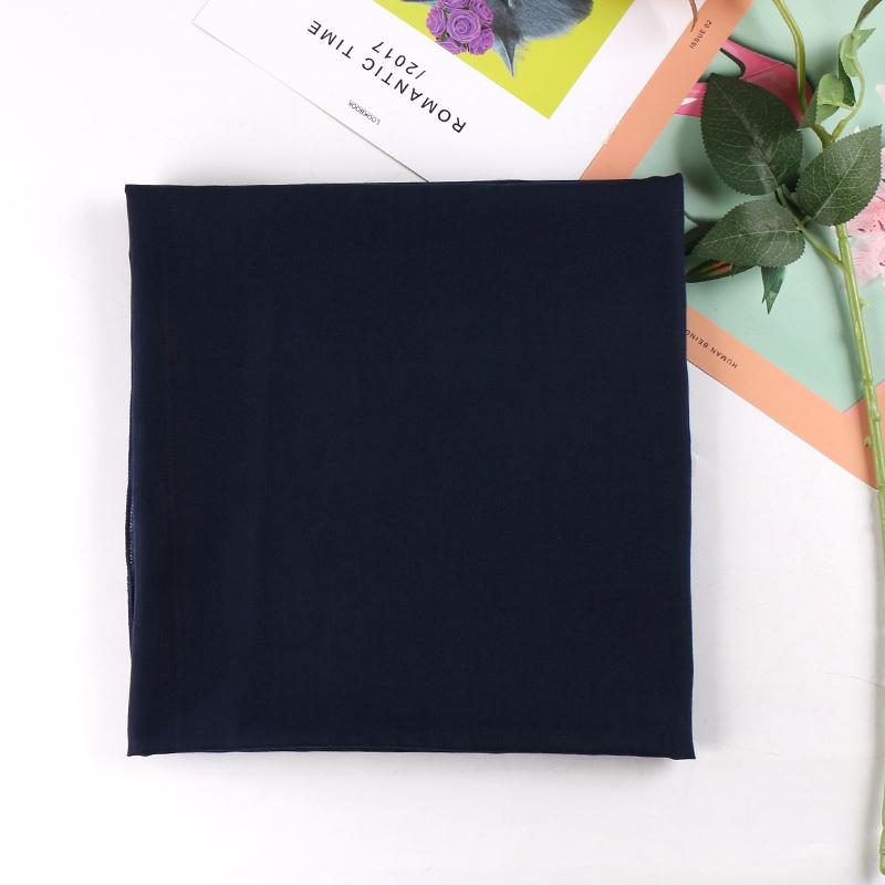 110*110cm Square Hijabs Solid Color Scarf Muslim Head Wraps Polyester Scarves Lightweight Headband Autumn Mufflers 1PC Retail