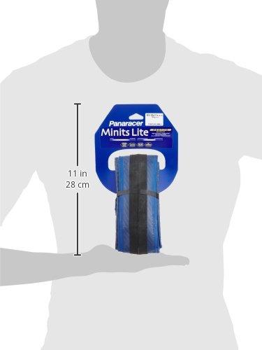 Panaracer Clincher Tire [20x1 1/8] for Mini-Z Lite F2081LAX-MNL4, Black with Blue Sides (for small-wheel folding bicycles, city riding, and commuting)