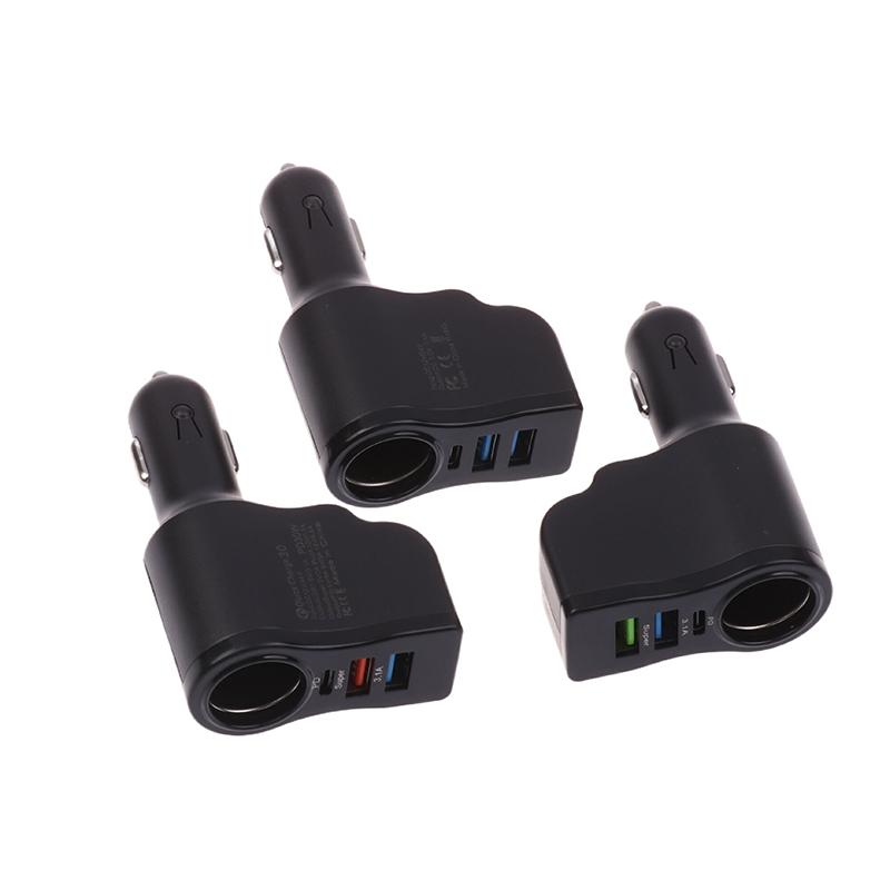Dual Usb Car Charger Digital Display Car One To Three Cigarette Light 66W Car Multifunctional Charger