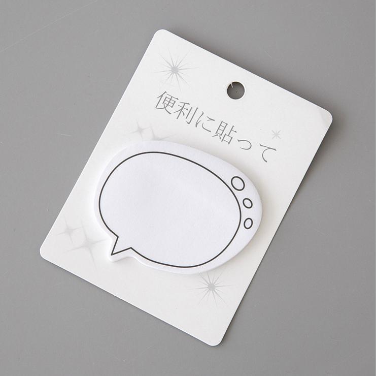 1 Piece Cute Kawaii Dialog Sticky Notes Creative Notepad Memo Pads Office School Supplies Stationery Stickers Adhesive