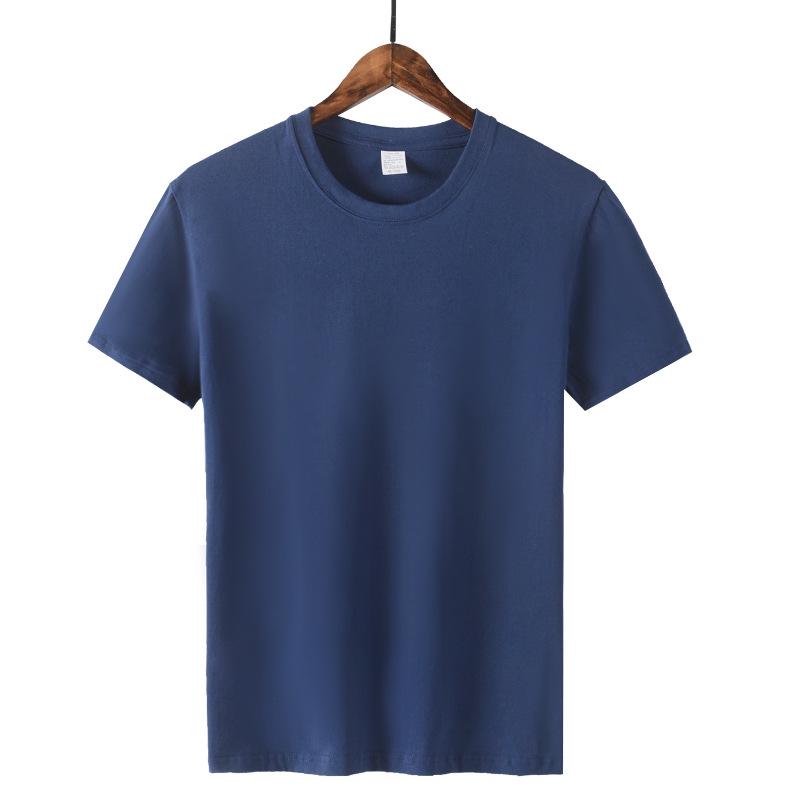 180g Ren Bomull Herr Slim Fit Rundhals Kortärmad T-shirt