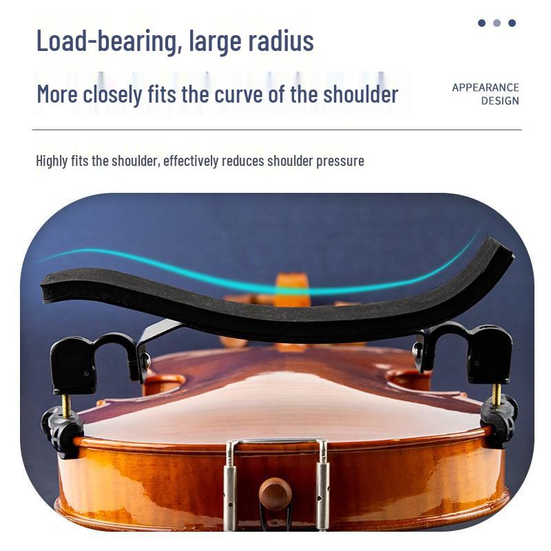 Green Beauty Adjustable Violin Shoulder Rest - Large, Load-Bearing, Kids' 4/4, 1/2, 1/4