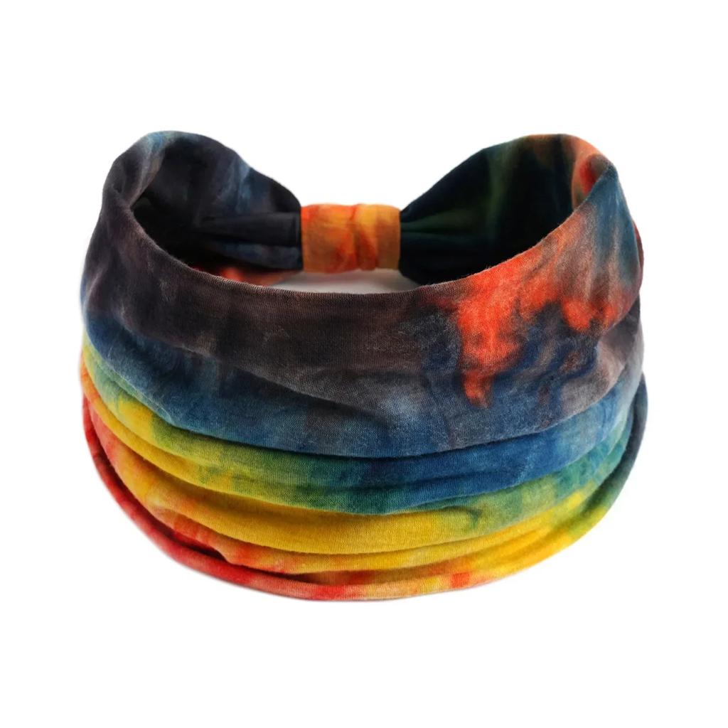Twisted Wide Hair Bands for Women Wide Turban Workout Headband Fashion Yoga Hair Bands Boho Twisted Thick Hair Accessories
