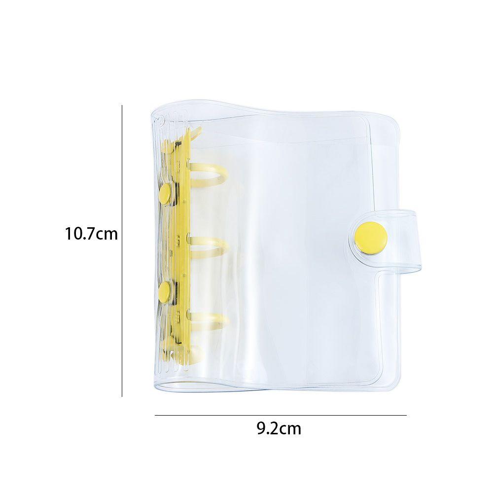 Stationery Notebook Pages Transparent Handbook Loose-Leaf Binder Notebook Cover 3 Hole Binder Clip Photo album Card Organizer