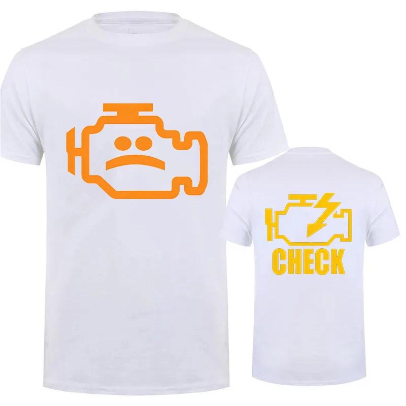 Mechanic Auto Repair Check Engine Light T-Shirt Funny Birthday Gift for Men Daddy Father Husband Short Sleeve Tee T Shirt Top
