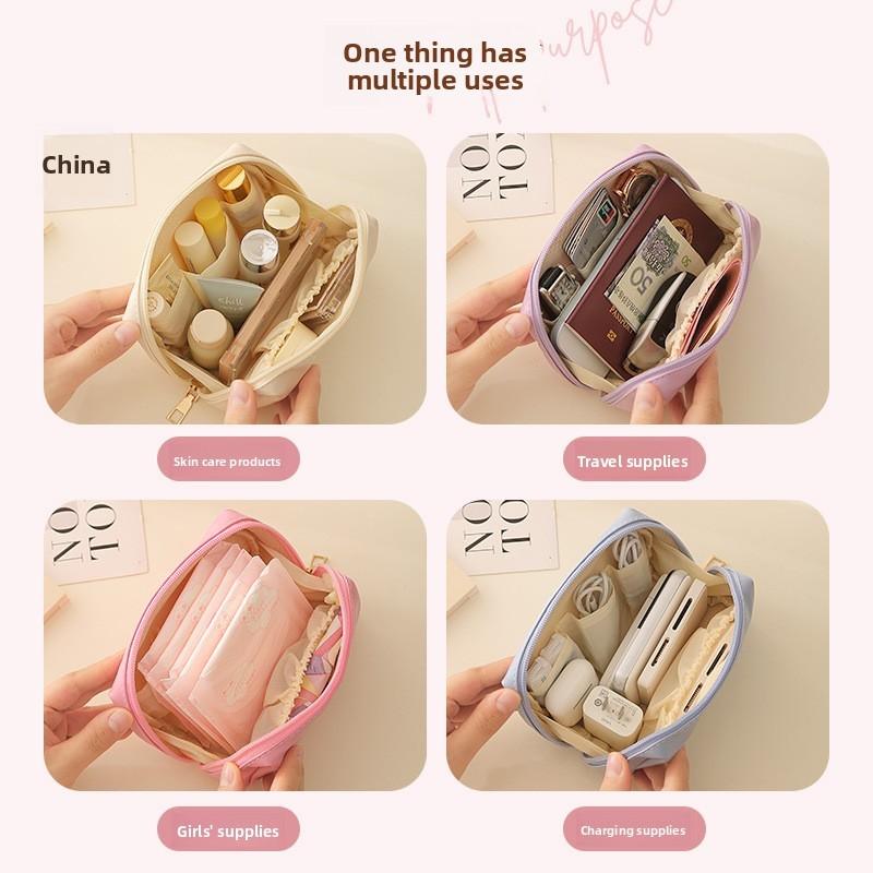 Travel Storage Pu Makeup Bag With Waterproof Material For Women And Kids