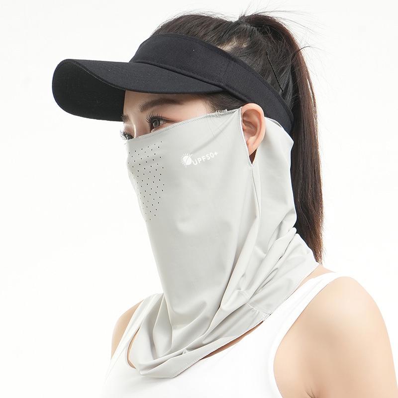Women's UV Protection Ice Silk Neck Gaiter - Summer Ear-Hanging Face & Neck Guard for Outdoor Activities