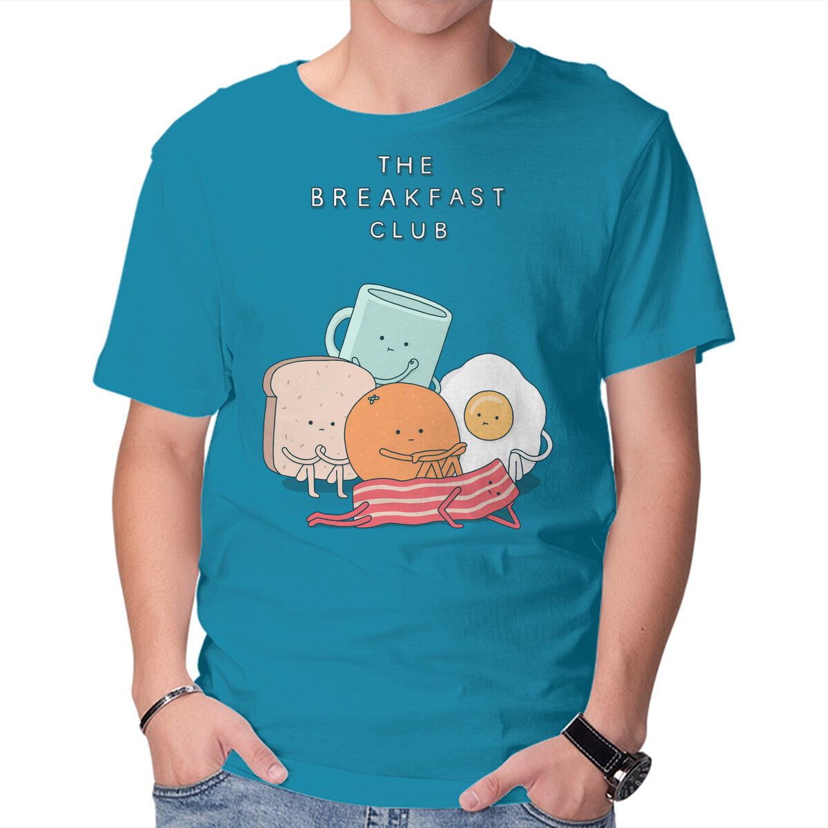 Unisex Crew Neck T-Shirt The Breakfast Club Graphic Short Sleeve Casual Tee M