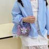 Bow Shoulder Glitter Bag Pu Material Chain Crossbody Bag For Girl Use Daily