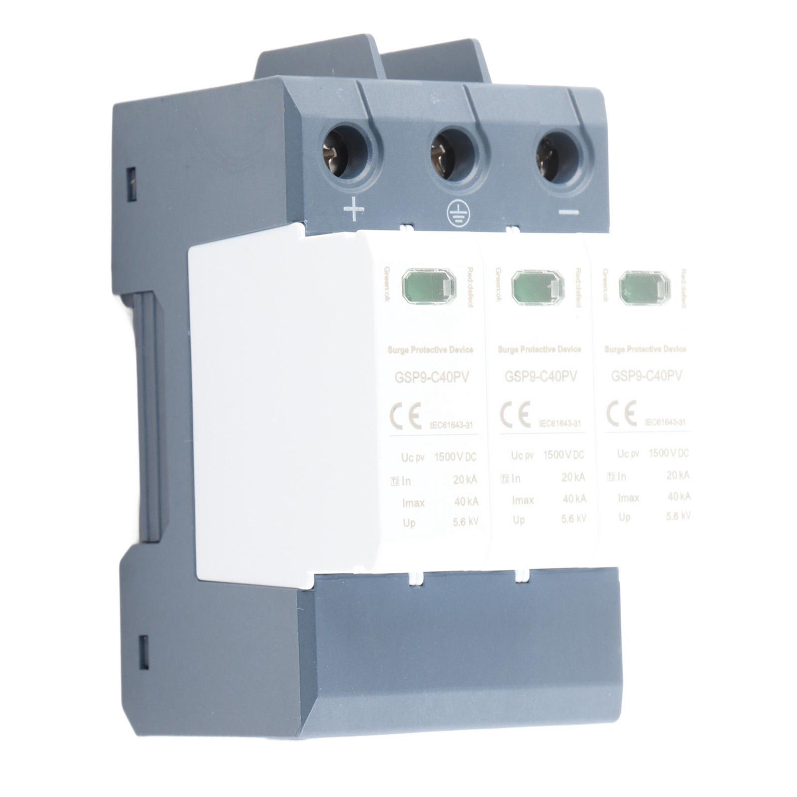 

40KA 3P 1500VDC Устройство защиты от перенапряжения для монтажа на DIN-рейку Низковольтный фотоэлектрический сетевой фильтр