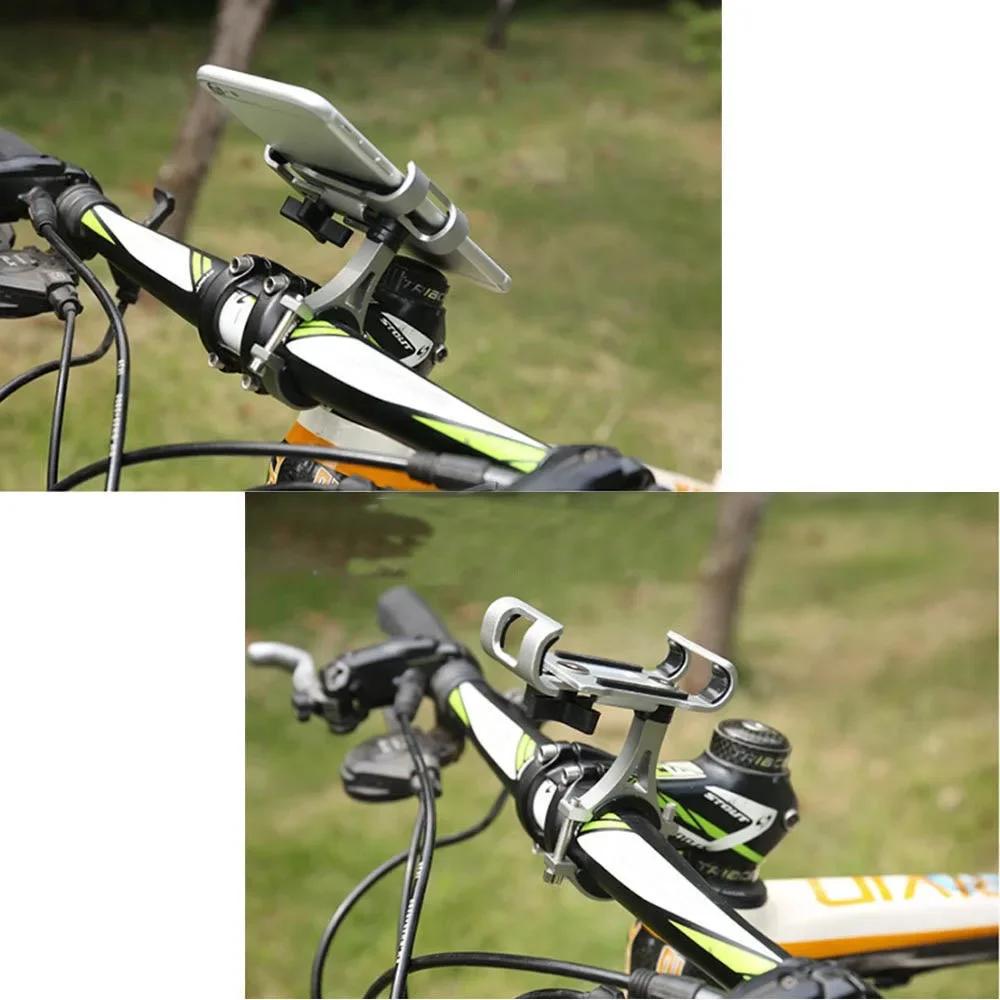 360 Rotate Aluminum Alloy Motorcycle Bicycle Phone Holder Anti-slip Bracket Support GPS Clip Bike Phone Stand for Phone