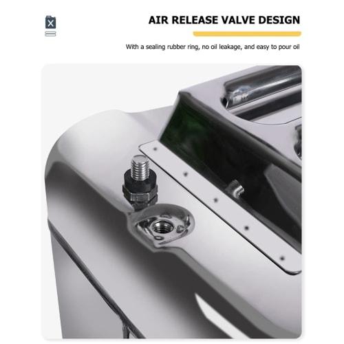 20L/25L Portable Gasoline Can, 304 Stainless Steel, Car Fuel Tank, Large Capacity Kerosene Tank with Filling Nozzle, High Seal, for Car Emergency Supp