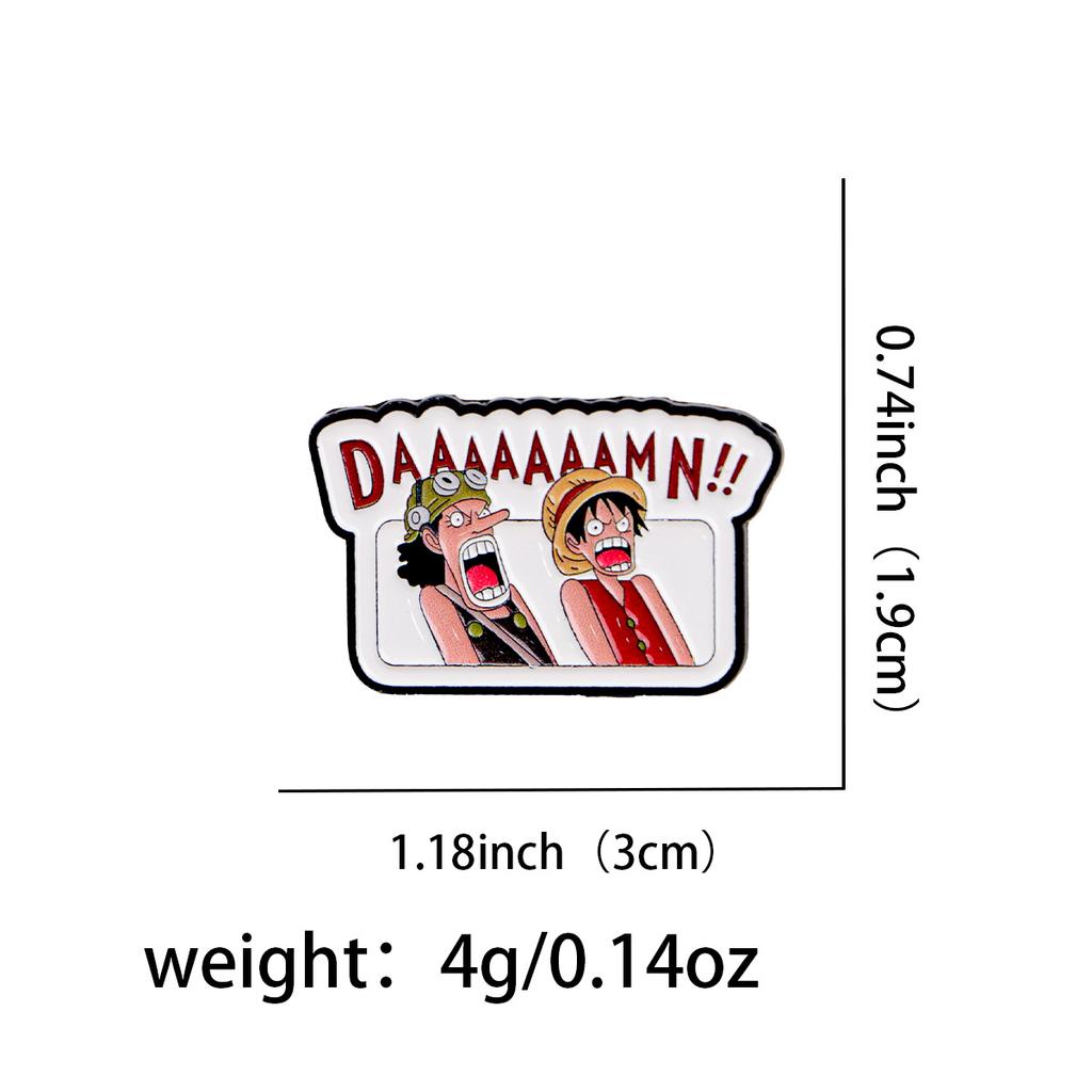 One Piece Anime Brooch Pin Alloy Badge Backpack Clothing Accessories